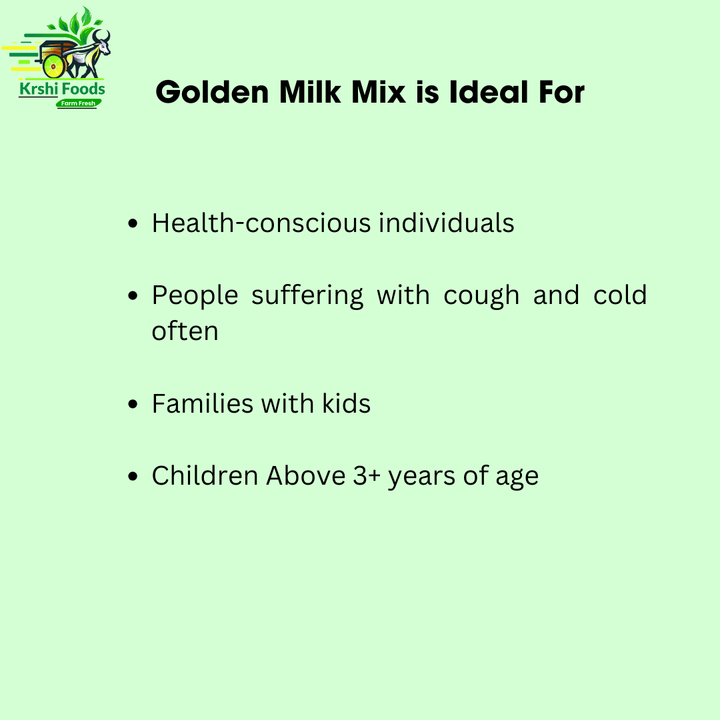 Golden Milk Mix With (High curcumin turmeric + Ashwagandha + Pepper + Anise + Ajwain) For Immunity Boost - Krshi Foods