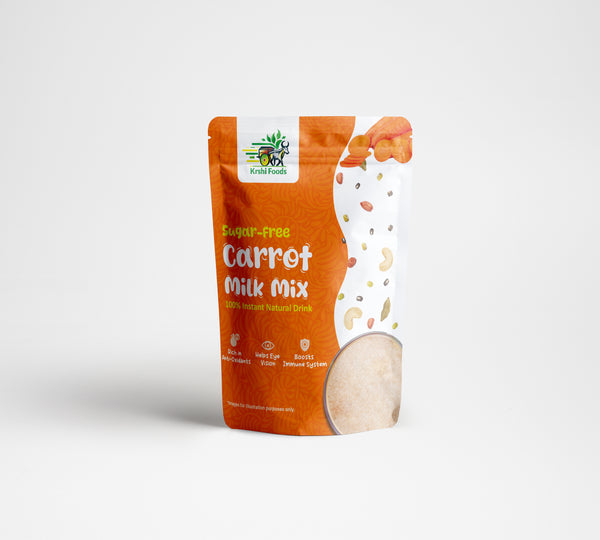 Natural Carrot Milk Mix With Premium Dry Fruits | Hot & Cold Mix | No White Sugar