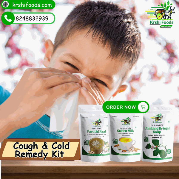 Cough and Cold Remedy Kit (Paruthi Paal + Golden Milk + Thoodhuvalai Soup)