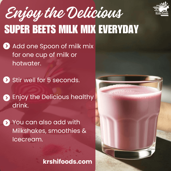 how to prepare Natural Beetroot Milk Mix