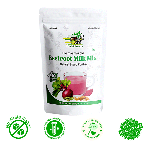 Natural Beetroot Milk Mix With Premium Dry Fruits | Hot & Cold Mix | No White Sugar