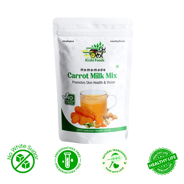 Natural Carrot Milk Mix With Premium Dry Fruits | Hot & Cold Mix | No White Sugar