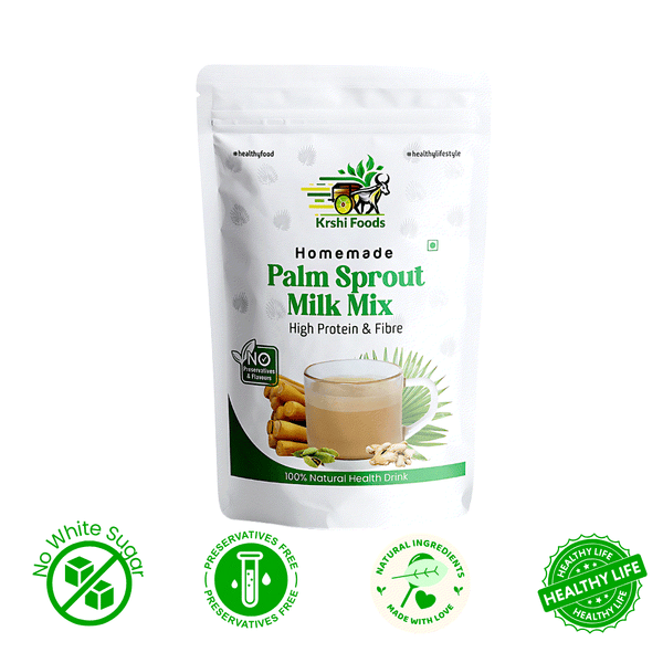 Natural Palm Sprout Milk Mix With Premium Dry Fruits | Hot & Cold Mix | Sugar Free