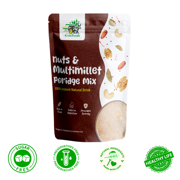 Nuts & Multimillet Instant Porridge Mix : Healthy Breakfast